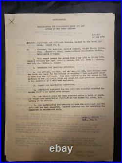 10 Pages Of confidential WWII military report dated May 16, 1945, Air Force Army