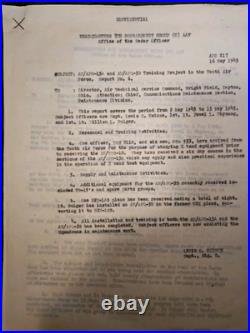 10 Pages Of confidential WWII military report dated May 16, 1945, Air Force Army