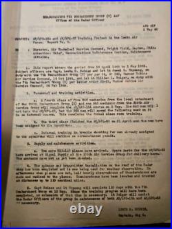 10 Pages Of confidential WWII military report dated May 16, 1945, Air Force Army
