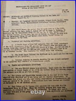 10 Pages Of confidential WWII military report dated May 16, 1945, Air Force Army