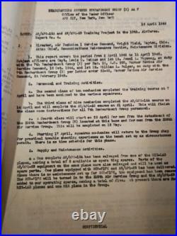 10 Pages Of confidential WWII military report dated May 16, 1945, Air Force Army