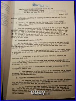 10 Pages Of confidential WWII military report dated May 16, 1945, Air Force Army