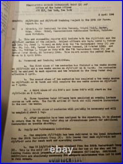 10 Pages Of confidential WWII military report dated May 16, 1945, Air Force Army