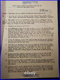 10 Pages Of confidential WWII military report dated May 16, 1945, Air Force Army