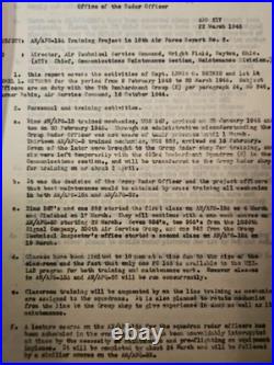 10 Pages Of confidential WWII military report dated May 16, 1945, Air Force Army