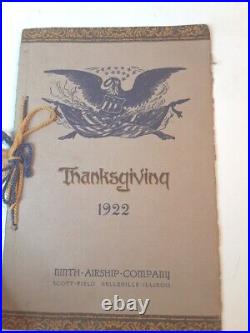 1922 Ninth Airship US Army Air Force Scott Field Thanksgiving Program Football
