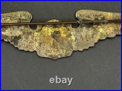 1930'S Early WWII US Army Air Forces PILOT WINGS Badge STERLING 2 13/16