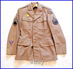 1940 Wwii Us Army Air Corps Force Wool Uniform Jacket Coat Staff Sergeant 36r