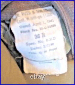 1940 Wwii Us Army Air Corps Force Wool Uniform Jacket Coat Staff Sergeant 36r