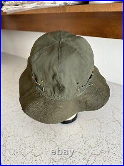 1940s Vtg USAAF C-1 Survival Vest Reversible Sun Hat Boonie Army Air Force 40s