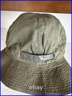 1940s Vtg USAAF C-1 Survival Vest Reversible Sun Hat Boonie Army Air Force 40s