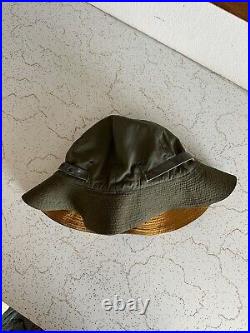 1940s Vtg USAAF C-1 Survival Vest Reversible Sun Hat Boonie Army Air Force 40s