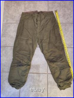 1940s WWII U. S. Army Air Forces Type A-9 Flight Pants Size 40 Alpaca Wool Lined