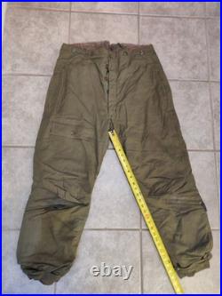 1940s WWII U. S. Army Air Forces Type A-9 Flight Pants Size 40 Alpaca Wool Lined