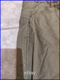 1940s WWII U. S. Army Air Forces Type A-9 Flight Pants Size 40 Alpaca Wool Lined