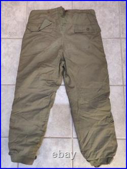 1940s WWII U. S. Army Air Forces Type A-9 Flight Pants Size 40 Alpaca Wool Lined
