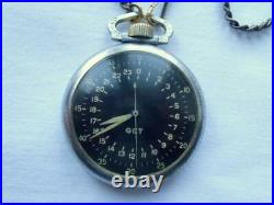 1941 Elgin GCT WWII Vintage Air Force Watch U. S. Army A. C Chain for Pocket Watch