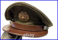 1941 Named WWII US ARMY AIR FORCE NCO ENLISTED MEN CRUSHER FLYING HAT CAP 7 3/8