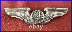 1942 WWII US Army Air Force Navigator Wings STERLING A. E. CO UTICA NY Pin back