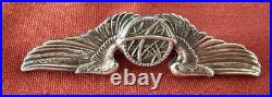 1942 WWII US Army Air Force Navigator Wings STERLING A. E. CO UTICA NY Pin back