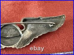1942 WWII US Army Air Force Navigator Wings STERLING A. E. CO UTICA NY Pin back