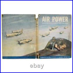 1943 US AIR FORCE Illustrated LOOK Magazine Insignia WWII Silhouettes Art Planes