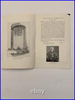1945 Cambridge Honorary Freedom 8th US Army Air Force WWII B-17 Pamphlet