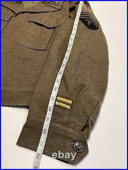 1945 Original WWII U. S. Army 8th Air Force USAAF Technician 4th E4 Wool Jacket