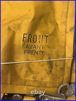 1958 US Army Air Force Vest Life Preserver Jacket Rare Vintage Military Yellow