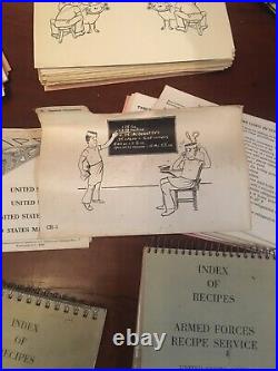 1974 Armed Forces Recipe Service & Index Cards US Army Navy Air Force Military