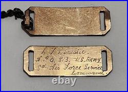 2 WWII US Army Airforce ID Braclets