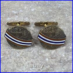 2pc WWII US Army Air Forces Air Transport Command Insignia badge enamel sterling