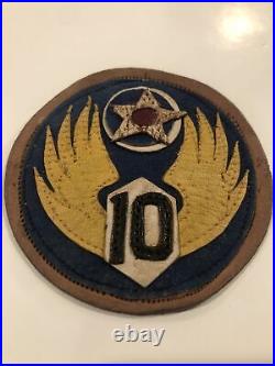 3 WW 2 US Army Air Corps 10th Air Force Leather Patch A2 Jacket WWII