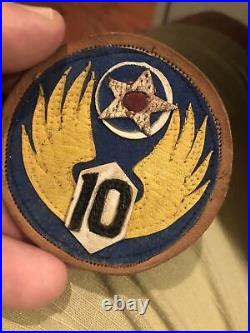 3 WW 2 US Army Air Corps 10th Air Force Leather Patch A2 Jacket WWII