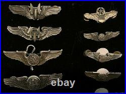 34 WW11 US Army Air Force Sterling Silver Wings