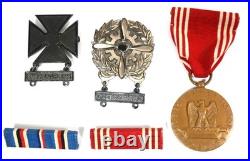 5-PC WWII US ARMY AIR FORCES USAAF Bars STERLING SILVER Marksman Qualifi. Badge