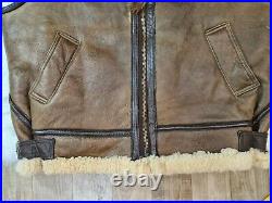 50s Type B-3 Flyer's Bomber Leather Vest Sheepskin US Army Air Force AC 18604