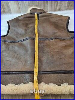 50s Type B-3 Flyer's Bomber Leather Vest Sheepskin US Army Air Force AC 18604