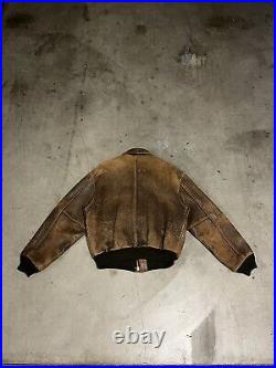 80s AVIREX US Army Air Force Leather Vintage Sz M
