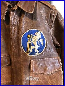 A-2 Rough Wear flying jacket. Original US Army Air Force WWII Size 38 Scarce