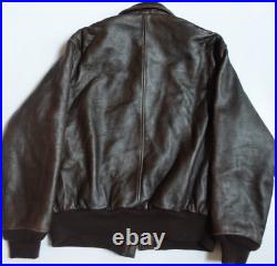 A-2 US Army Air Force Leather Bomber Jacket Heavy Leather Men's XL Map Lining