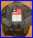 A-2-US-Army-Air-Force-flight-Jacket-48R-XL-Leather-Blood-Chit-USA-Excellent-01-qfm