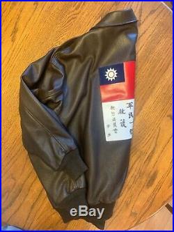 A-2 US. Army Air Force flight Jacket 48R XL Leather Blood Chit USA Excellent
