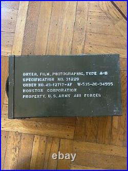 AIR FORCE PHOTOGRAPHIC FILM DRYER TYPE A-8 Hard Metal CASE US ARMY Houston Corp