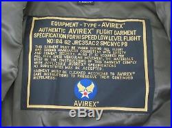 AVIREX A-2 Vintage Leather Motorcycle Jacket US Army Air Force Size XL #VIN103