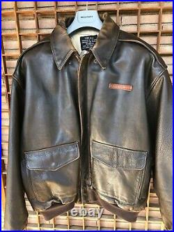 AVIREX Type A-2 Leather Aviator Fly Leather Jacket U. S. Army air forces Bomber