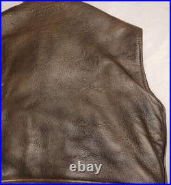 AVIREX Type B-9 US Army Air-force Bomber Utility Leather Vest Size SM USA MEN