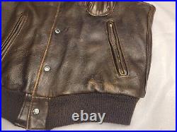 AVIREX Type B-9 US Army Air-force Bomber Utility Leather Vest Size SM USA MEN