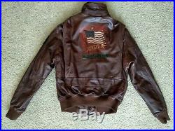 AVIREX Vintage Leather Flight Jacket US ARMY AIR FORCE Wool Lining Size L