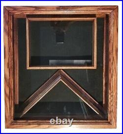 Air Force/army/marines/navy Veteran Flag And Medal Display Case Shadow Box